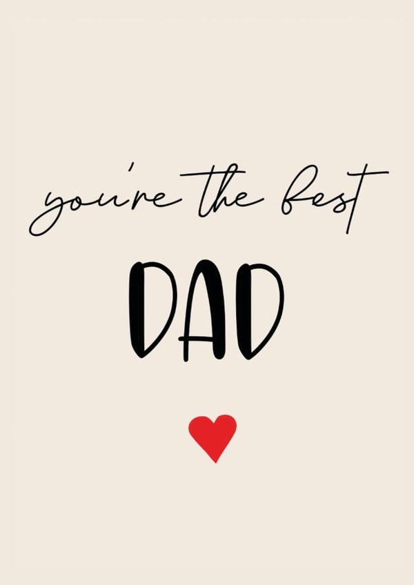 simple the best Father's Day Card 17578 created by Olivia Slater