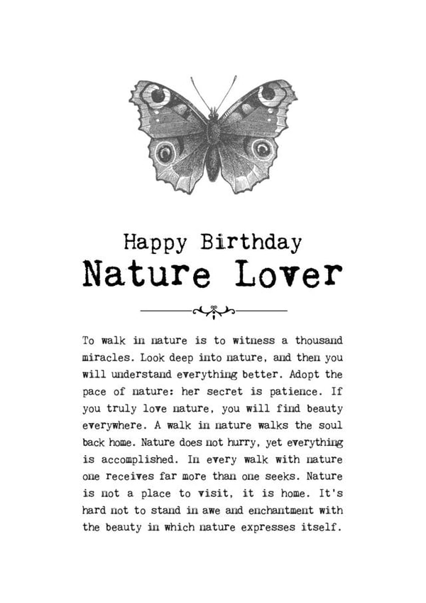 Nature Lover Birthday Card created by Coulson Macleod