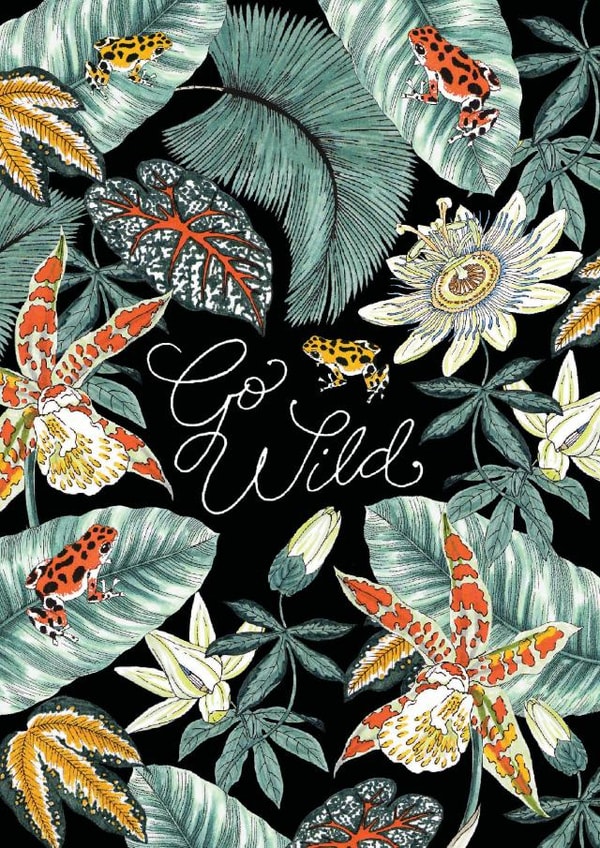 Arty Birthday Card - Go Wild - Rainforest created by Jacqueline Colley