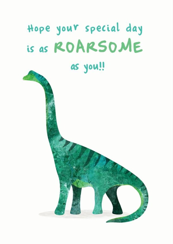 dinosaur roarsome Birthday Card 18676 created by Hidden Tales