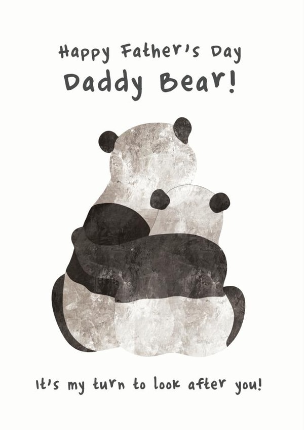 panda bear Father's Day Card 43291 created by Hidden Tales