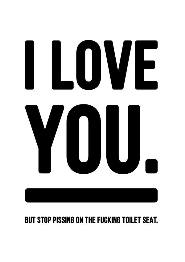 i love you piss Anniversary Card 41698 created by YOUR NAN.