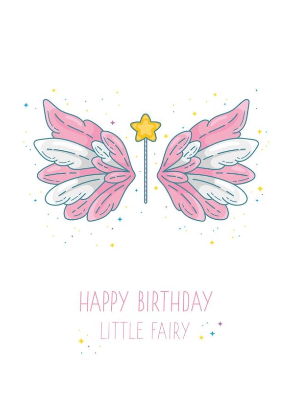 little fairy Birthday Card 19081 created by Evgenia Balchinova