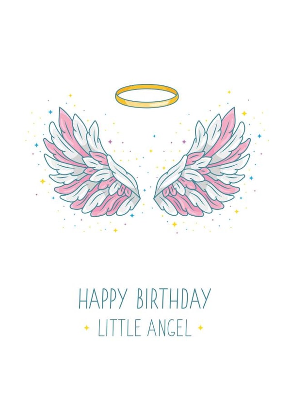 angel cute Birthday Card 19082 created by Evgenia Balchinova