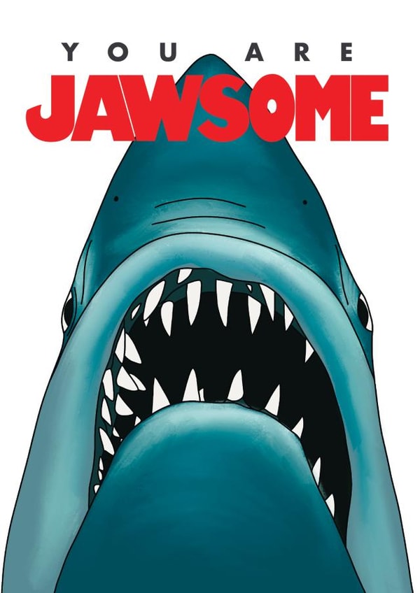 Jaws Movie Fan Birthday Valentines Love Card created by Influential People