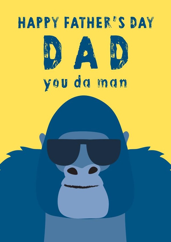 Dad Gorilla Father's Day Card 40574 created by Klara Hawkins