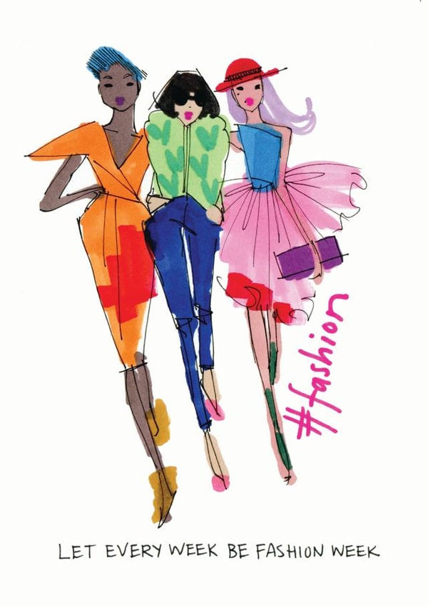 fashion week Birthday Card 19103 created by Miss Magpie Fashion Spy