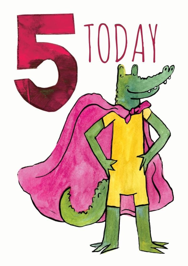 5th 5 Birthday Card 12280 created by Half Pint Print