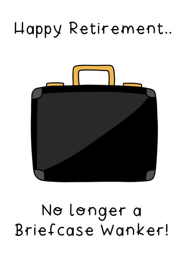 Retirement briefcase Retirement Card 15857 created by Helen Bicknell