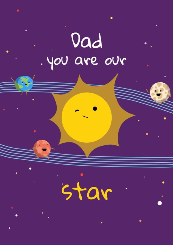 star dad Father's Day Card 41660 created by Kewl cards