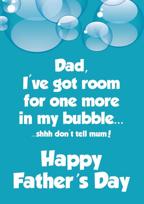 support bubble support Father's Day Card 42580 created by Tickled Pink