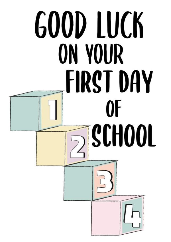 first day Good Luck Card 17435 created by Bridie Robson