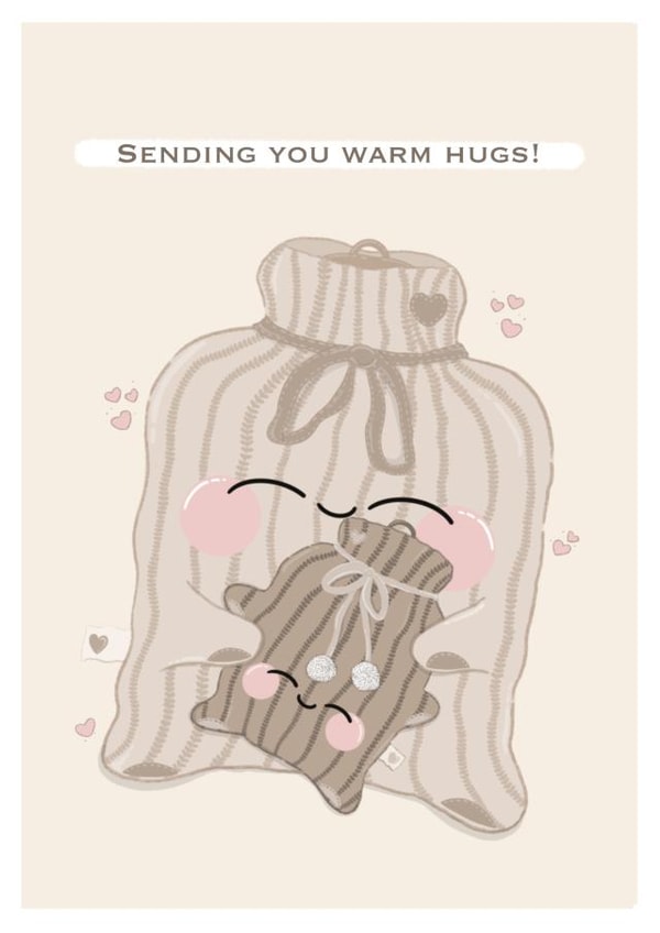 hot water Love & Friendship Card 17270 created by Fikaa Illustrations 