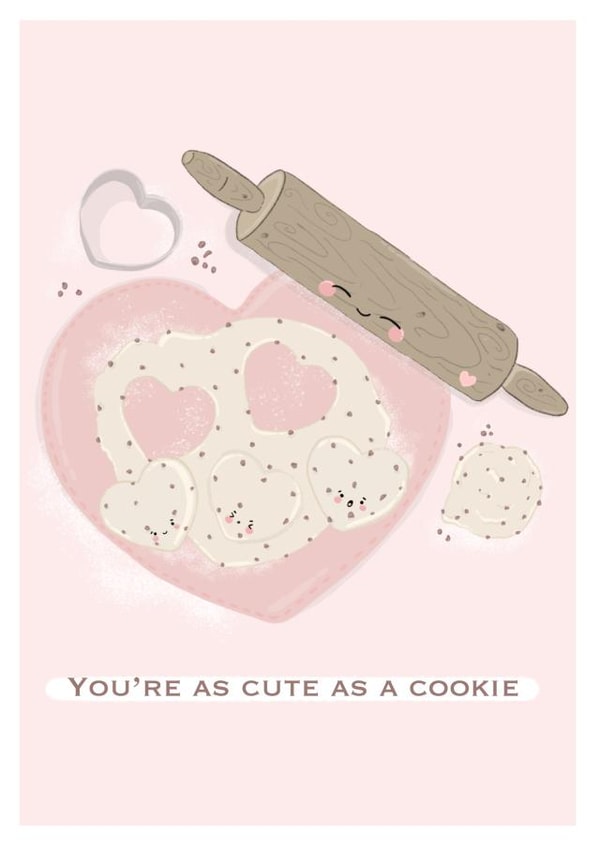 cookie cute Love & Friendship Card 17271 created by Fikaa Illustrations 