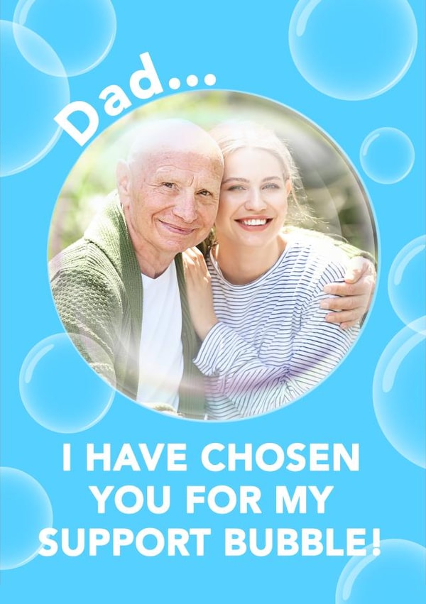multi-bubble pc Father's Day Personalised Photo Card 43205 created by thortful Designs