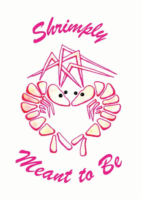 shrimp shrimply Anniversary Card 43795 created by PunderWater Designs