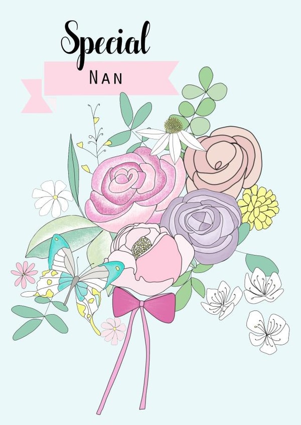 special nan floral bouquet card  created by Marie Goodchild