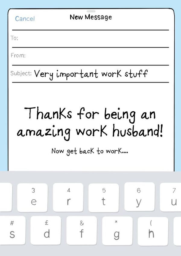 Work husband card created by No-me illustrations