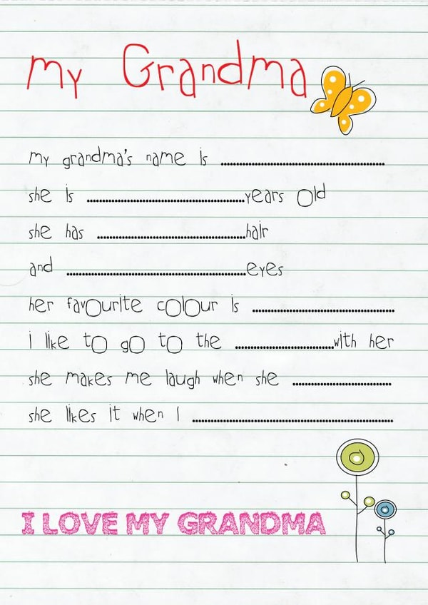 grandma grandmother Mothers Day Card 4236 created by Ilka Dickens