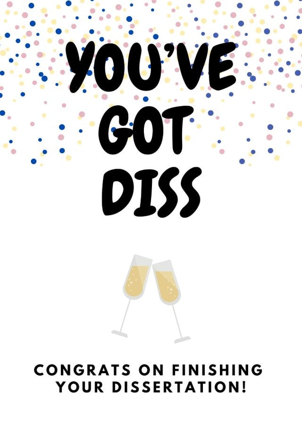 dissertation finishing Exams Card 17062 created by SnailMail