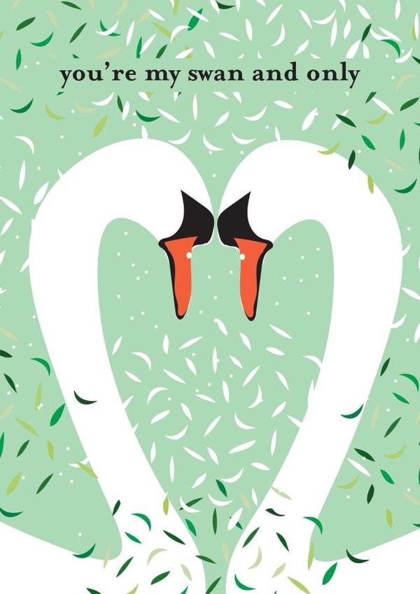 swan and only love Anniversary Card 18853 created by Lea Velasquez