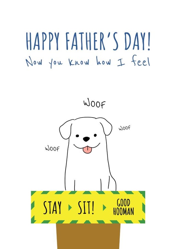from the dog dog Father's Day Card 40456 created by Fly high art