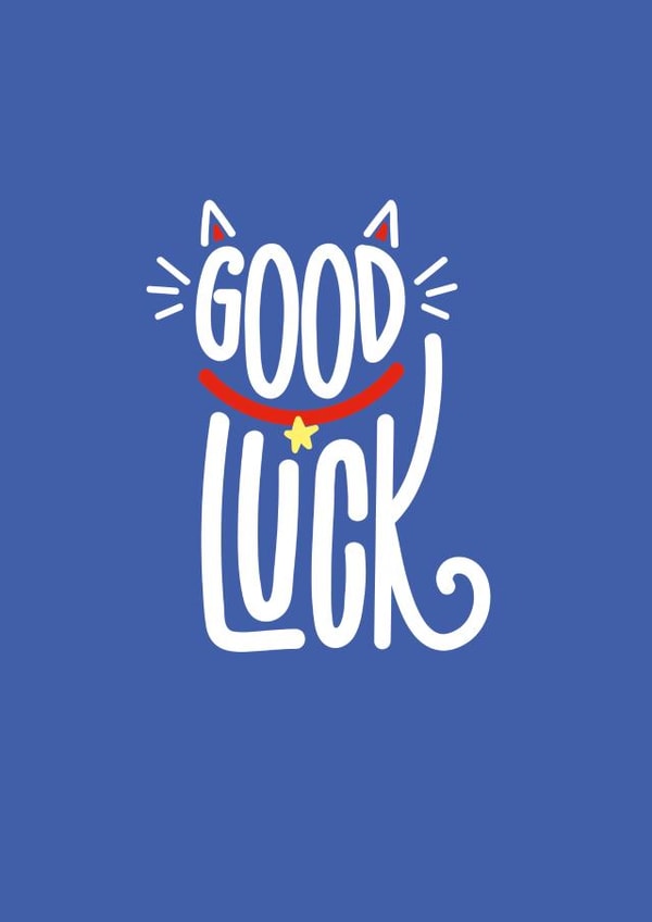 Lucky Cat Good Luck Good Luck Card 16981 created by Squaire