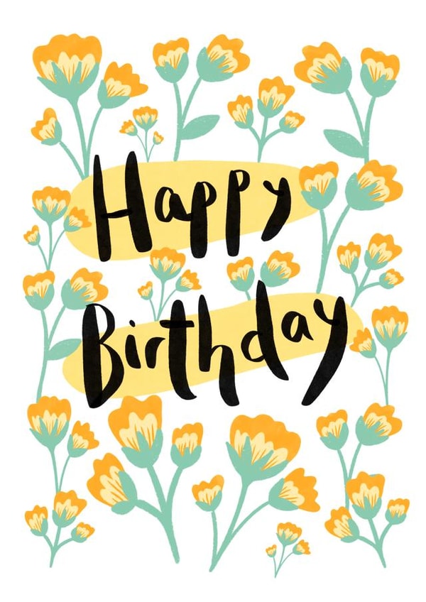 Floral Nature Birthday Card 19113 created by The Sunshine Bindery