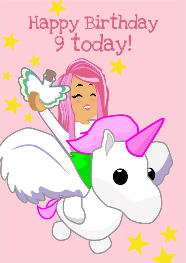 roblox unicorn Birthday Card 17770 created by Close to the bone