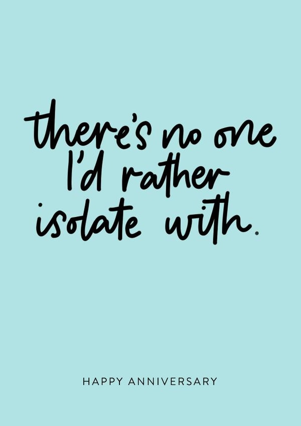 cv2020 isolation Anniversary Card 36948 created by Blink Lettering