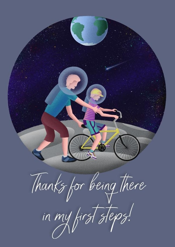 Day Moon Father's Day Card 43055 created by Alícia Abe