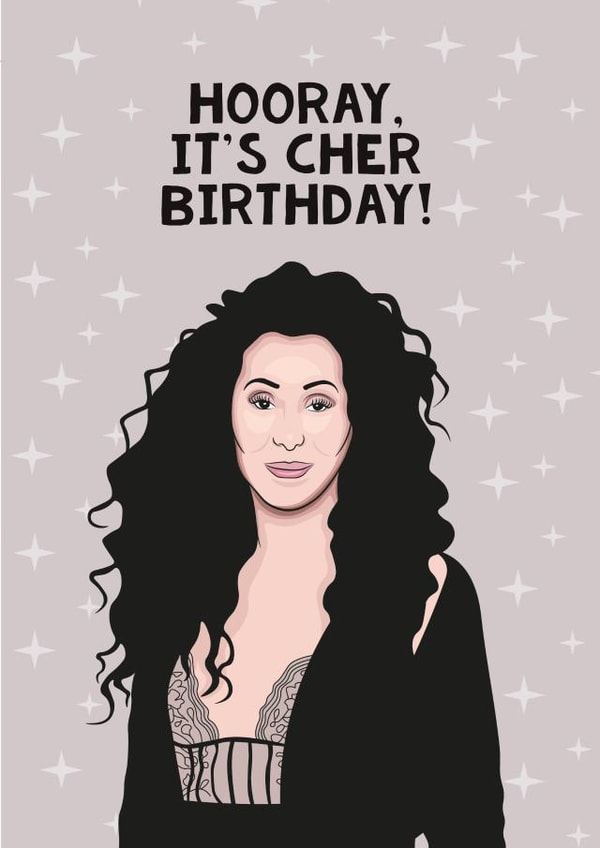 cher iconic Birthday Card 17111 created by Guilty Cards