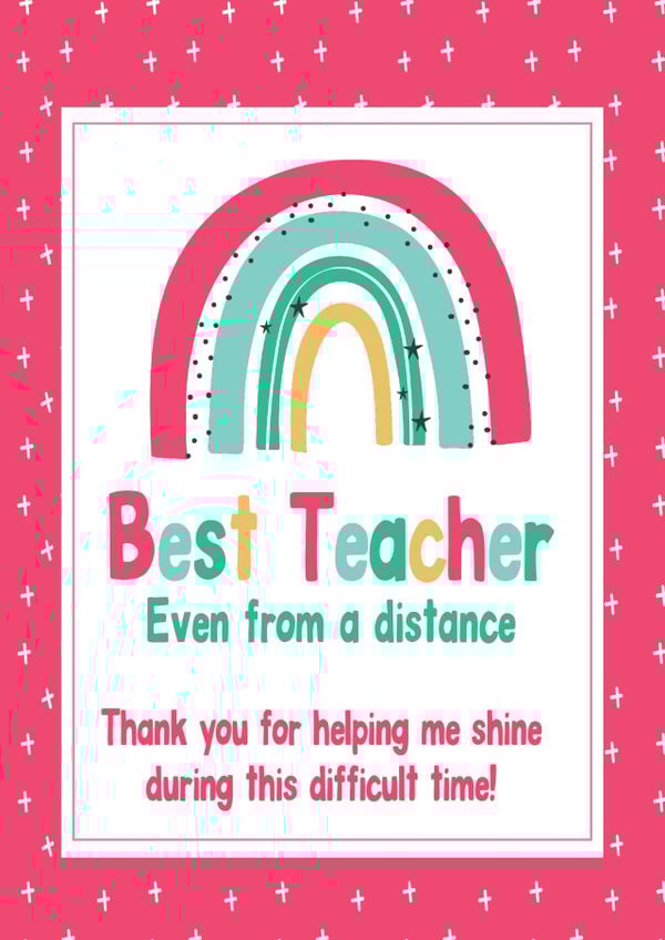 best teacher Thank You Card 41112 created by Rachel J Designs