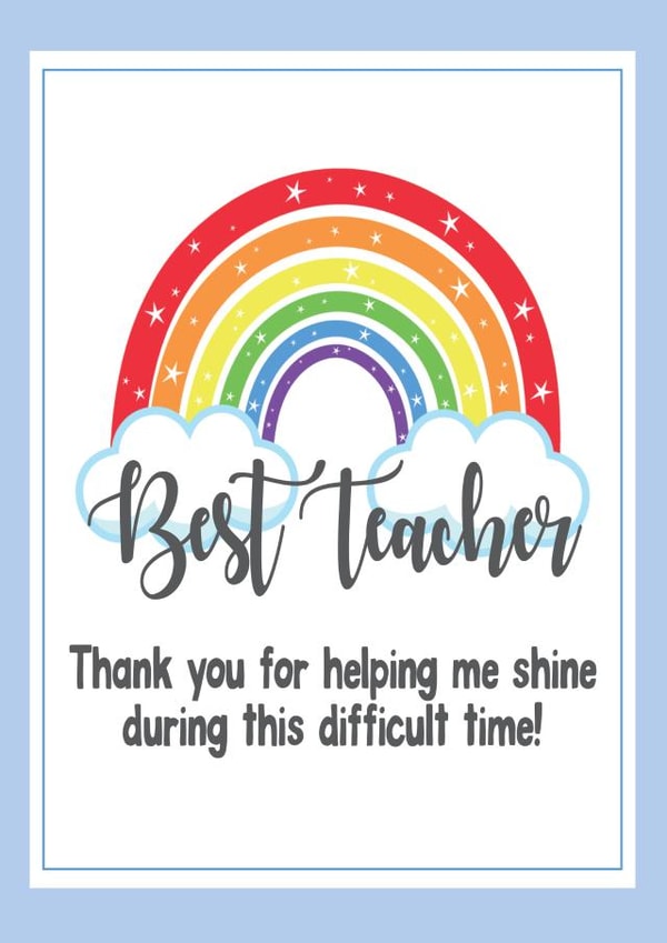 best teacher Thank You Card 41113 created by Rachel J Designs