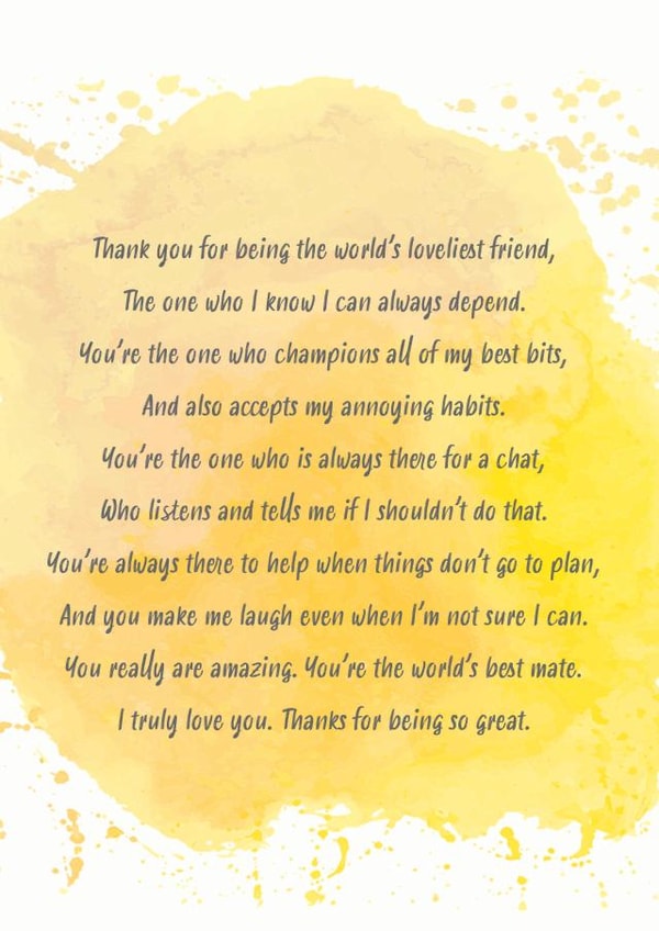 Colourful thank you friendship card created by Teri Creative