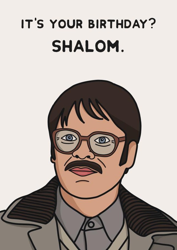 friday night dinner shalom Birthday Card 18491 created by This Crafty Couple