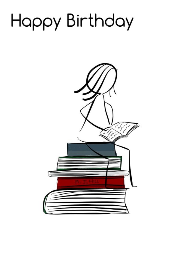 bookworm card book lover card Card 43941 created by 16 by Sophie