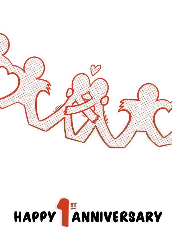 adult illustration Anniversary Card 13422 created by Colossal Studio