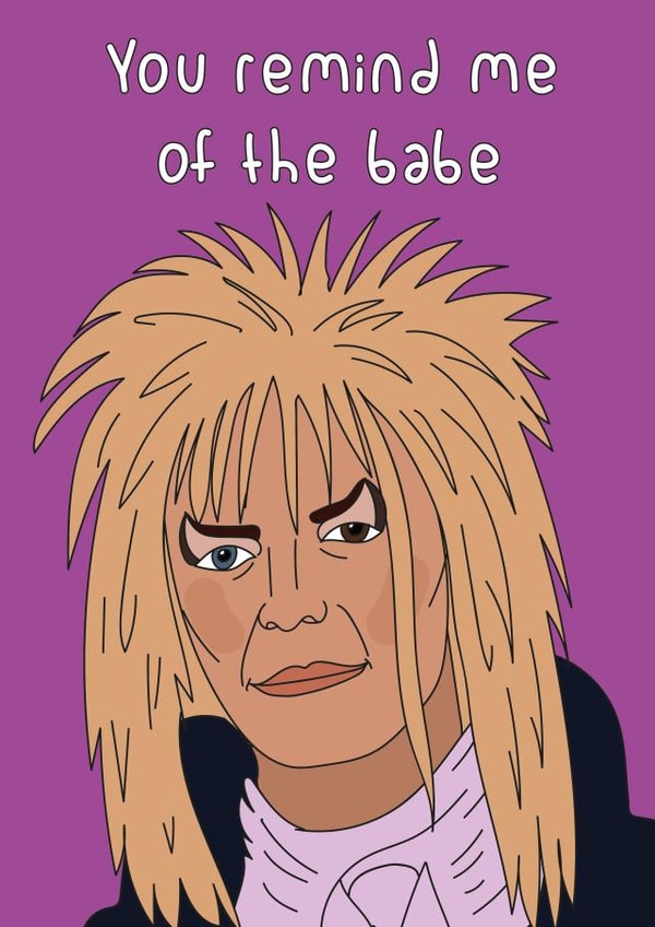 David Bowie 80s Love & Friendship Card 14318 created by Dottie Mottie