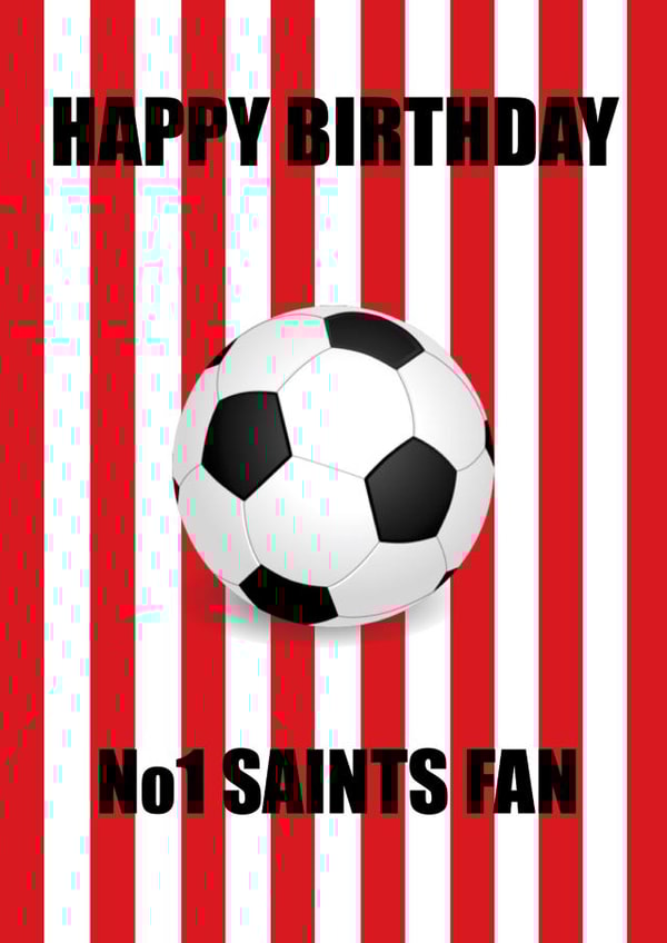 football saints Birthday Card 19140 created by Butlin Designs