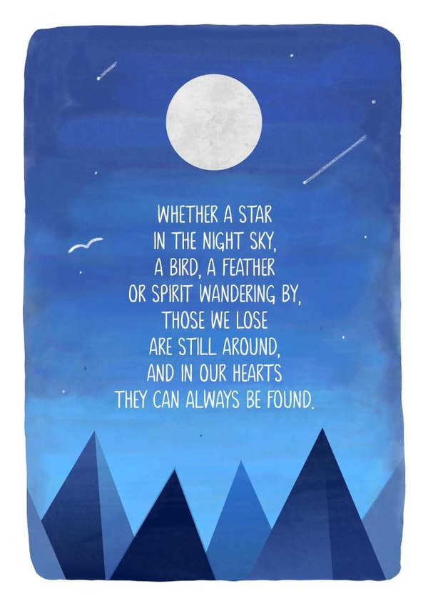 Star in the night sky Sympathy card created by Evie Garnett Designs