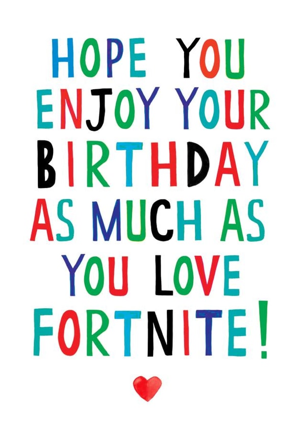 fortnite gamer Birthday Card 17693 created by Earlybird