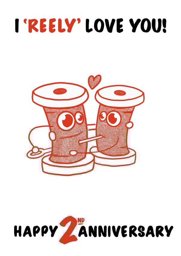 cotton anniversary 2nd anniversary Card 36692 created by Colossal Studio