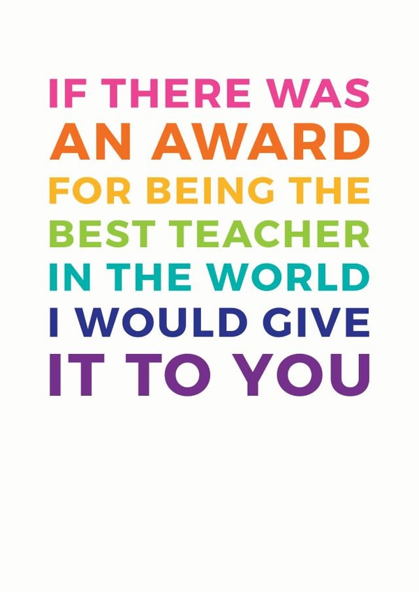 rainbow award Thank You Card 10631 created by Studio 9