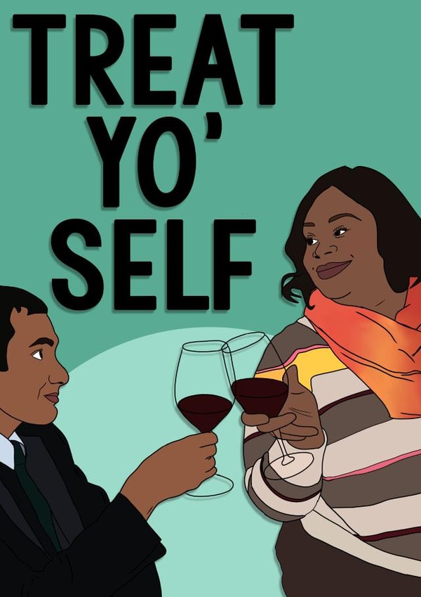 parks and rec treat yo self Birthday Card 12953 created by Pink + Pip