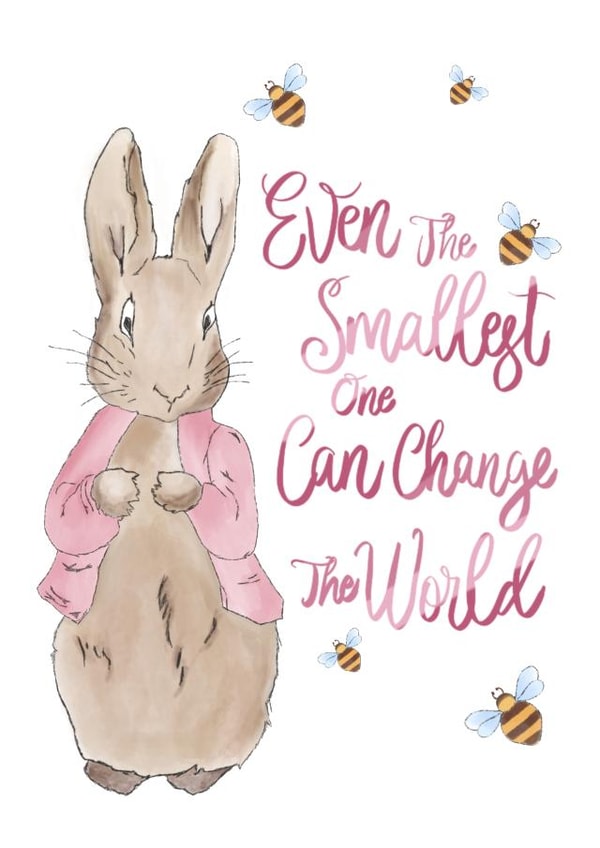 Peter rabbit inspiration New Baby Card 14941 created by Paper Wishes Co