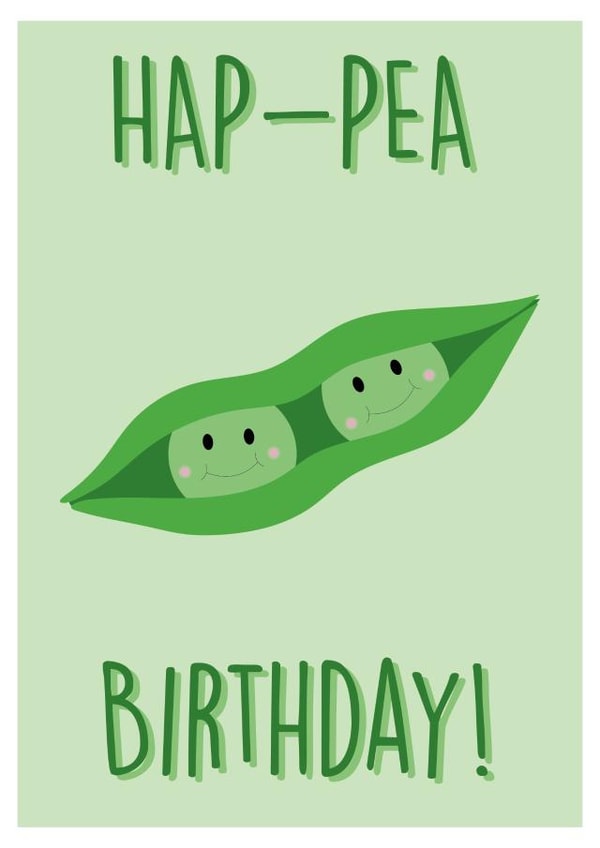 pea pun Birthday Card 19287 created by Designs.By.Meg