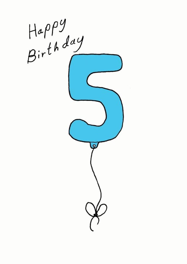 5 5th Birthday Card 7090 created by A Ray of Sunshine Cards