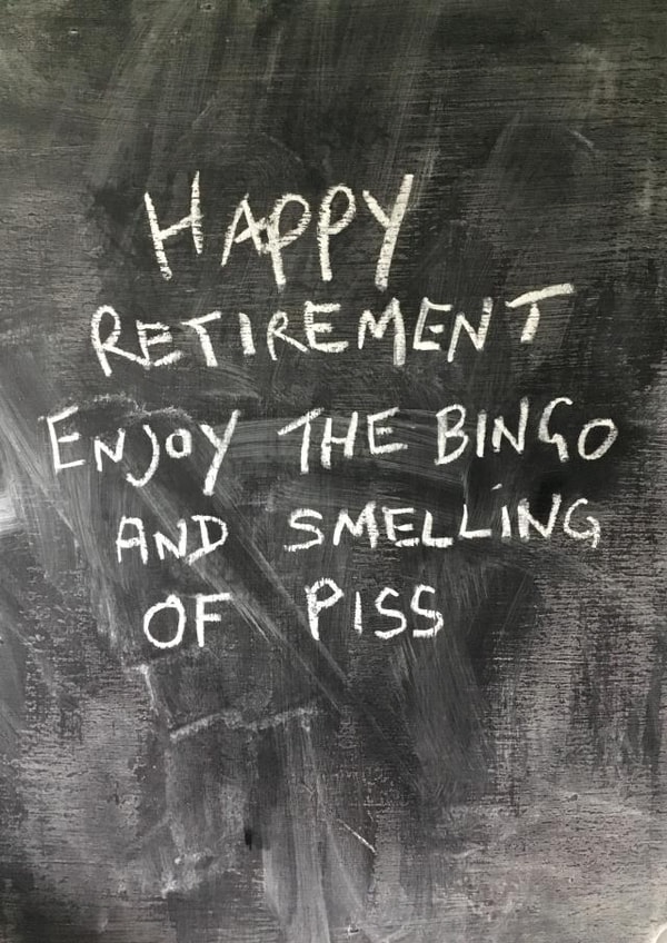 bingo smelling Retirement Card 15109 created by Hot Balloon Art