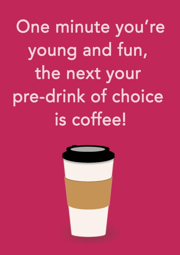 coffee gin Birthday Card 13937 created by Sachy Cards